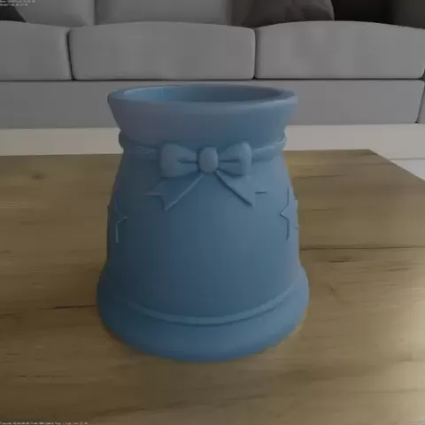 Santa Bag Planter and Candy Container STL