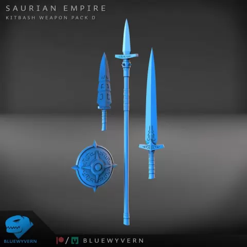 Saurian Empire - Kitbash Weapon Pack D by BlueWyvern