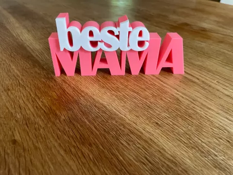 Beste Mama-Schriftzug