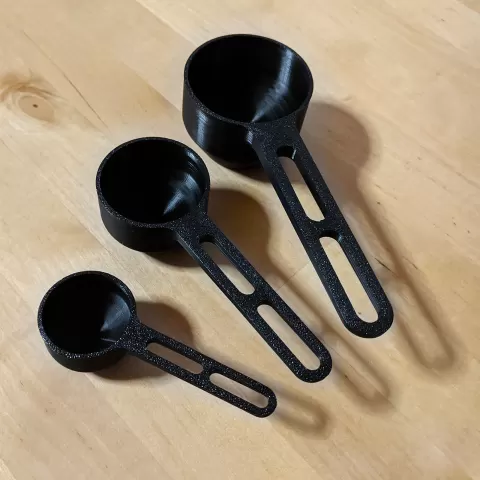 Measuring spoon / scoop / cup set (10, 25, 50 ml)