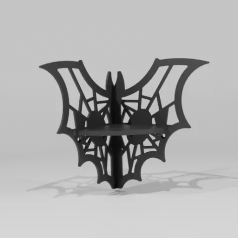 Wall Mounted Gothic Bat Shelf