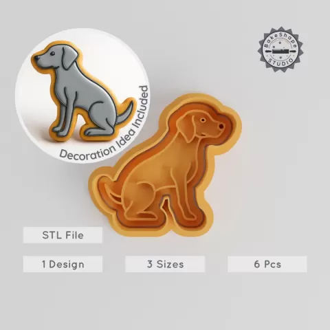 Weimaraner Dog Cookie Cutter & Stamp Set, Pet Baking Tools, 3 Sizes, Fondant & Cookie Decor, Perfect for Dog Breed Enthusiasts PRODUCT_274