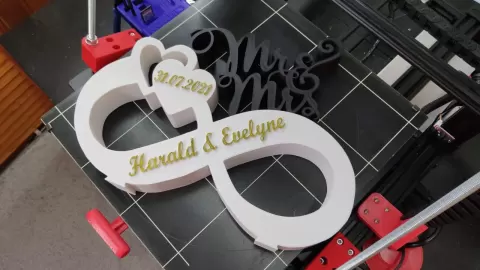 Hochzeit Geschenk Herz Unendlich/ wedding gift heart infinity /Mr & Mrs