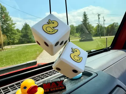 Duck Dice – Hanging Mirror Dice