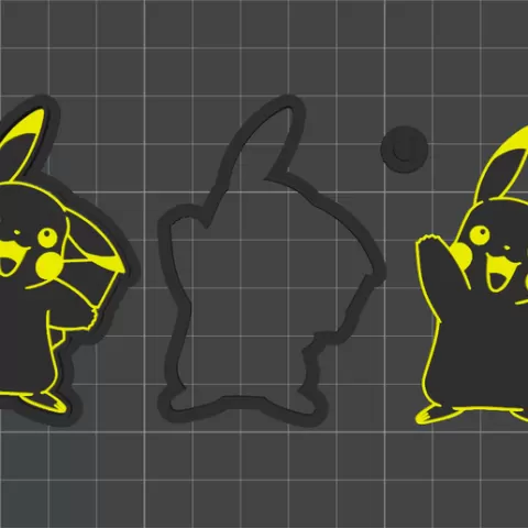 Pokemon themed cookie cutter - Pikachu