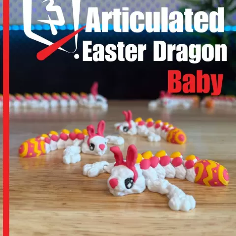 Articulated Easter Dragon- Baby by Plastic 3d