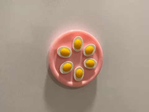 Boiled eggs magnet 6x2 mm