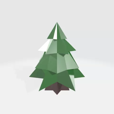 Polygonal Christmas pine