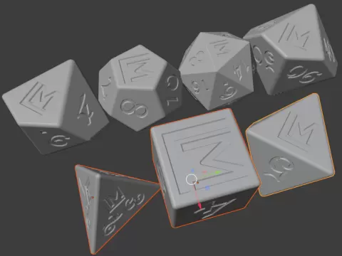 Loyal Moses Show - Full 7 Dice Set - Large Print Version