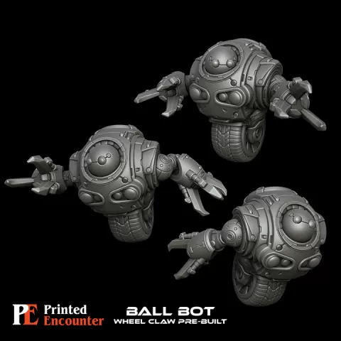 Ball Bot - Wheel Claw Pre-built by Printed Encounter