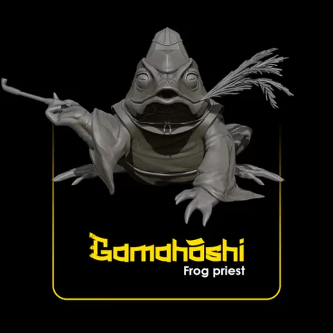 Gamahoshi - frog priest - incense holder