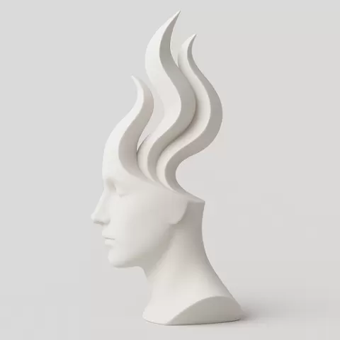 Waveform Human Sculpture – Abstract Flow Minimal Art