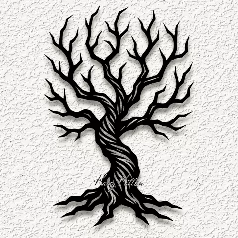 twisted tree wall art home decor