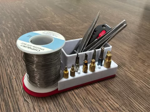 Solder & heat set insert originizer