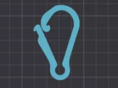 STRONG Carabiner - holds AT LEAST 50 kg of weight!