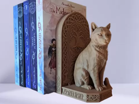 Buchstütze Freyas Katze