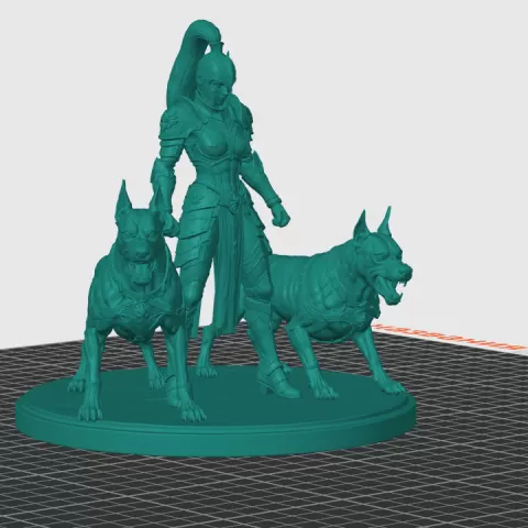 Sacred Paladin with Guardians – Fantasy Statue STL & 3MF by Zuzu3D