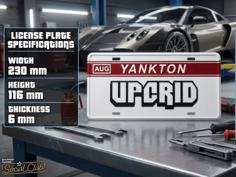 GTA Online Custom License Plate - Yankton Edition