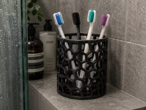Voronoi Shower Toothbrush Holder
