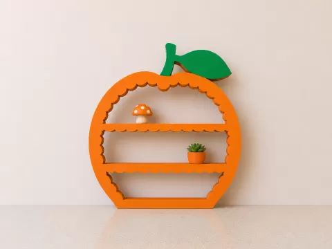 Orange Shelf | Fruit Decor | No Supports