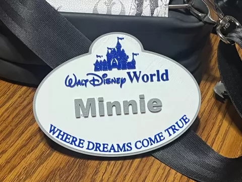 Walt Disney World Cast Member Name Badge Bag Charm