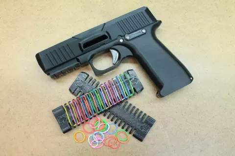 Mag Fed Mini Rubber Band Gun