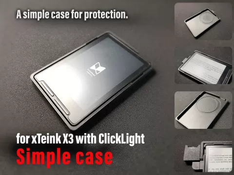 xTeink X3 simple case with ClickLight