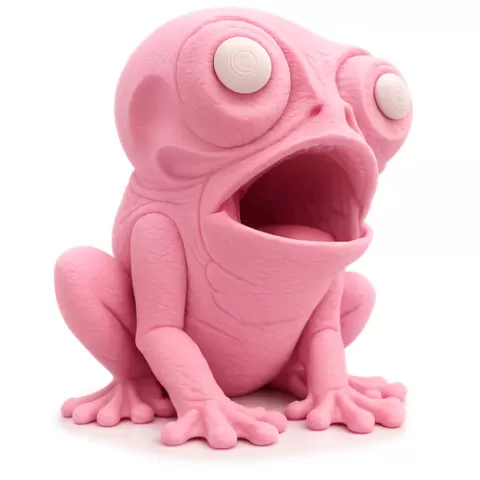 Fuzzy Alien Frog – Flauschiger Space‑Amphibien‑Designer‑Toy