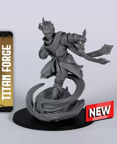 Catfolk Female Ranger - With Free Dragon Warhammer - 5e DnD Inspired for RPG and Wargamers