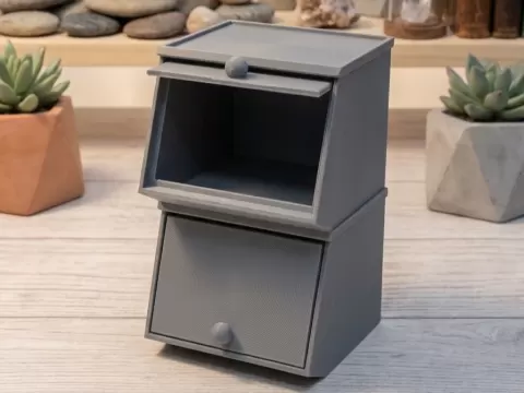 前開式可堆疊桌上型收納盒 | 模組化極簡置物盒 Stackable Desk Organizer