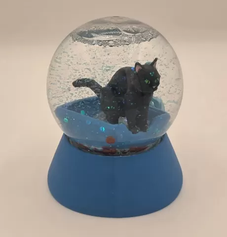 Pretzel prints Cat Litter Snow Globe