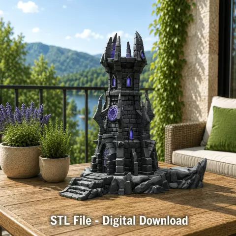 Shadowspire Arcane Tower STL File for 3D Print