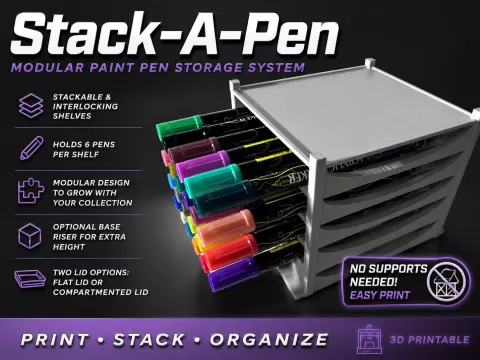Stack‑A‑Pen Marker & Paint Pen Tower