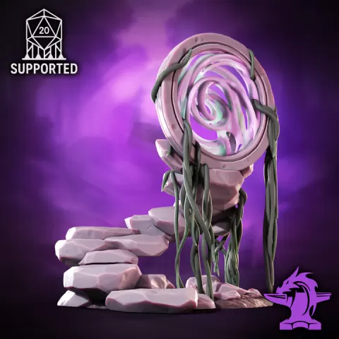 Stone Staircase Portal | Ancient Fantasy Portal Terrain Piece by The Forge of Many Things