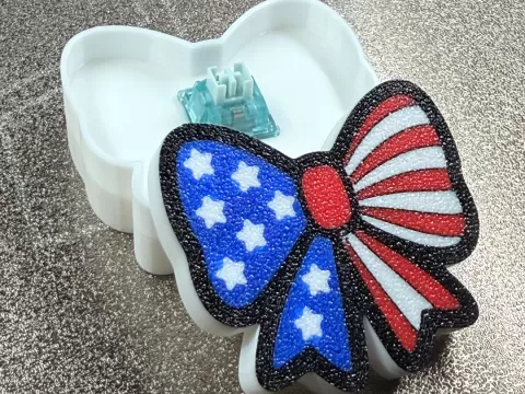 Stars and Stripes Patriotic Bow Fidget Clicker