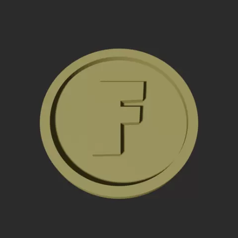 F Disc – 3D Printable Game Token
