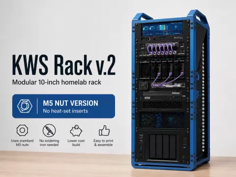 KWS Rack v.2 - M5 Nut Uprights Remix