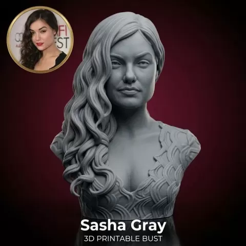 Sasha Gray bust by 3dmodelgallery