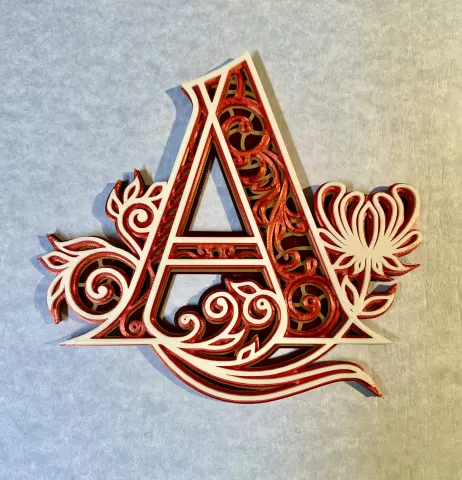 Ornate Letter A Monogram