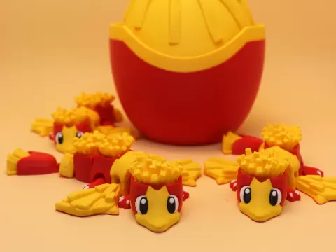 Flexi French Fries Dragon Fidget Toy