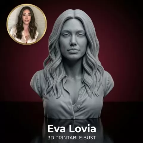 Eva Lovia bust by 3dmodelgallery