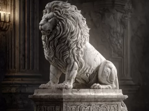 LEO ZODIAC STATUE