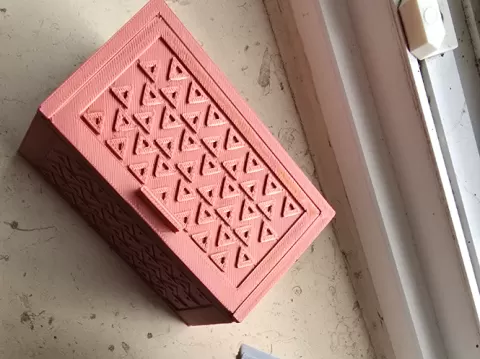 Stackable Home Storage Box with Pattern Lid