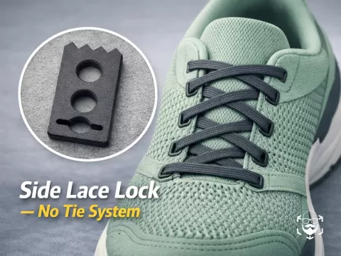 Side Lace Lock – No‑Tie Shoelace Holder for the Last Eyelet
