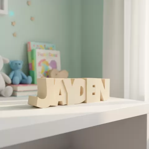 STL File, Personalized Piggy Bank, Name: JAYDEN, 3D Printing Template Gift for Newborn & Baptism, Money Box with Name