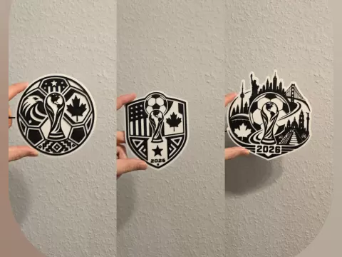 World Cup 2026 Logos in Schwarz und Weiß