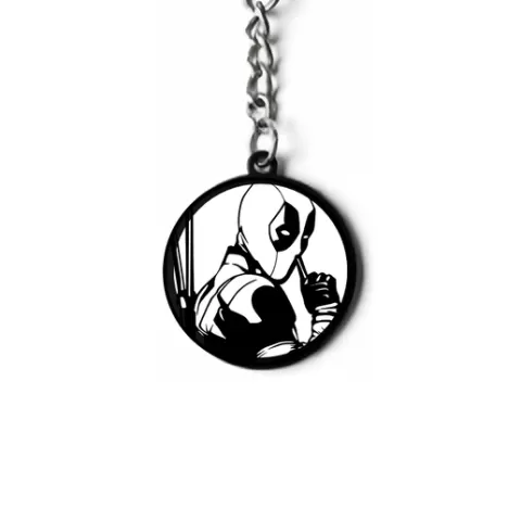 🔑 Deadpool Keychain Circular / Deadpool Circular Keychain