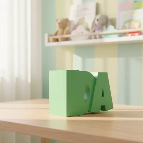 STL File, Personalized Piggy Bank, Name: HANNAH, 3D Printing Template Gift for Newborn & Baptism, Money Box with Name