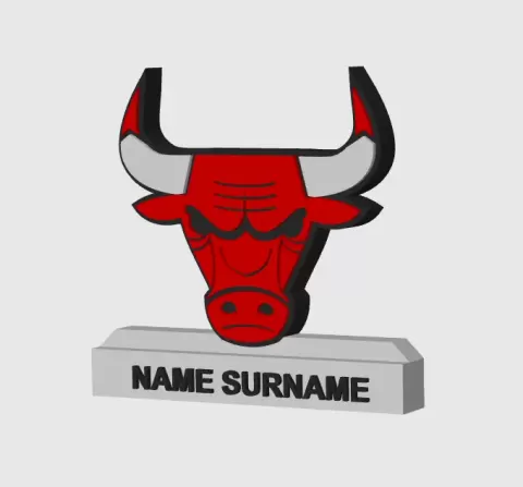 Chicago Bulls Name Plate