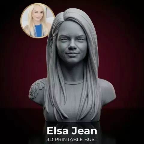 Elsa Jean bust by 3dmodelgallery